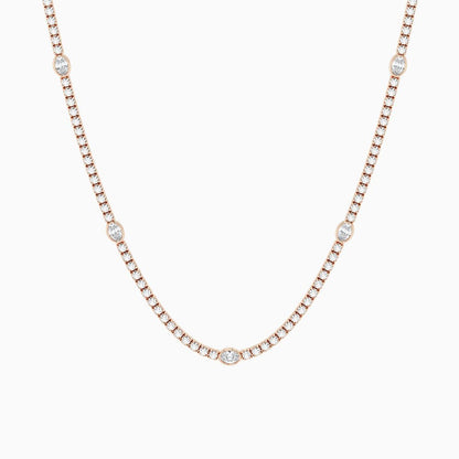 Collar Tenis Acento 8.6 ct Diamantes Lab - Grown en Oro 14K - BODHANA