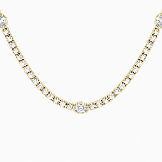 Collar Tenis Acento 8.6 ct Diamantes Lab - Grown en Oro 14K - BODHANA