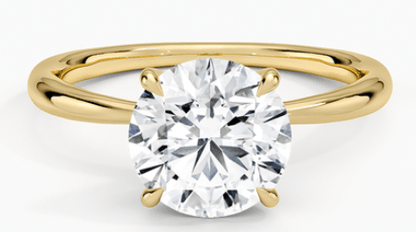 Empowering Round Solitary Ring - bodhana