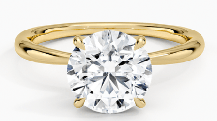 Empowering Round Solitary Ring - bodhana