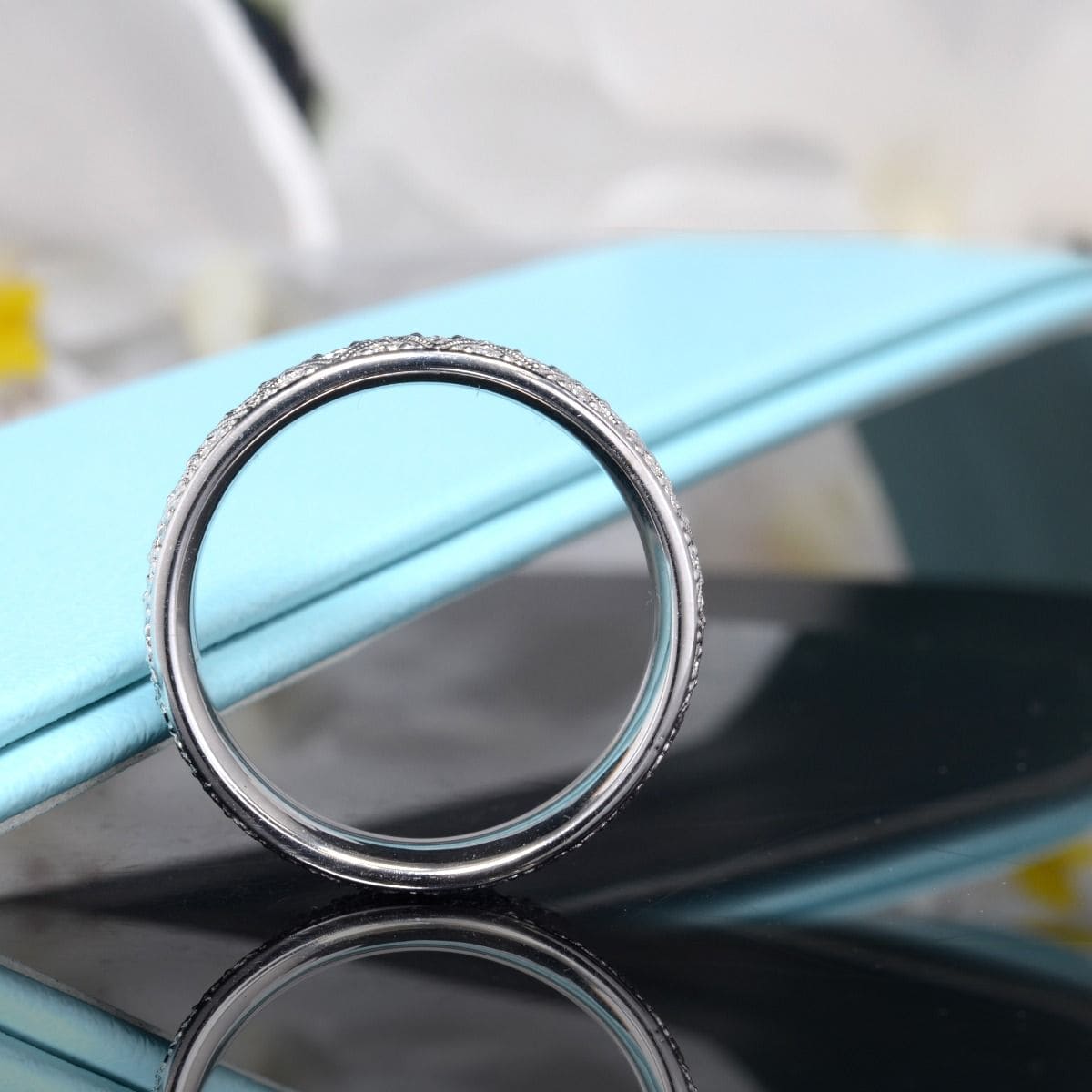 Anillo de Compromiso/Eternidad para Hombre con Diamantes de Laboratorio (0.60 Quilates)