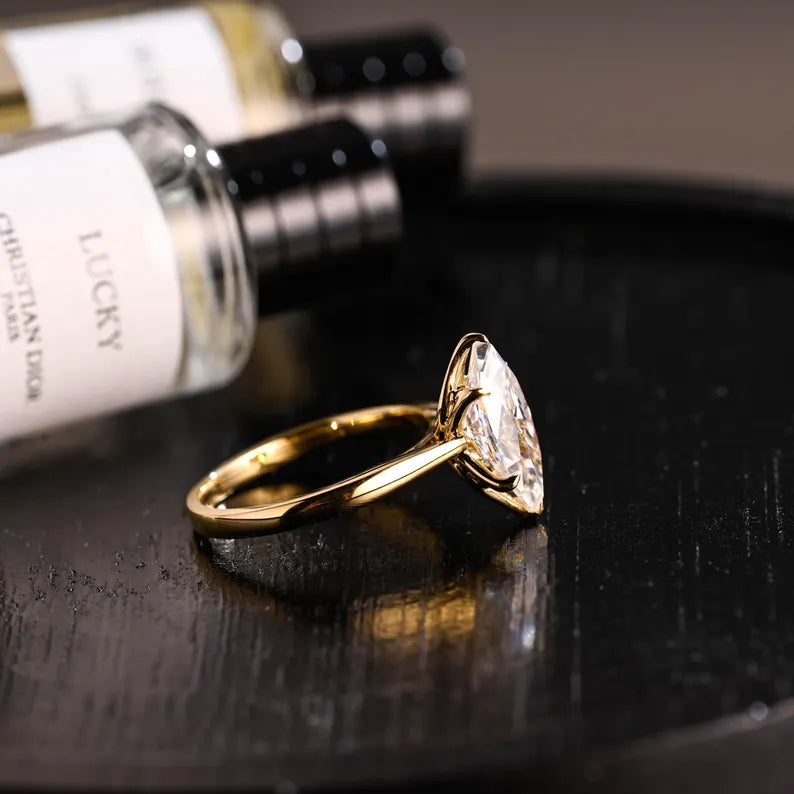 1 ct Anillo de compromiso con diamante Corte Marquise Oro de 14k