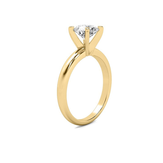 1 ct Anillo de compromiso con diamante redondo oro 14K