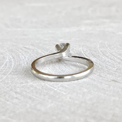 Anillo de Compromiso en Plata Fina 925 Diamante 0.50 ct