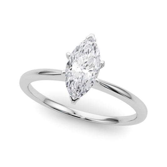 1 Quilate Corte Marquise Anillo Solitario de Diamante Creado en Laboratorio Certificado IGI en Oro de 14k