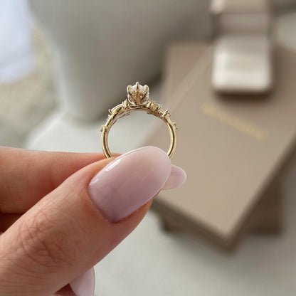 Anillo Florencia — Diamante marquesa de 1 ct en oro 14k