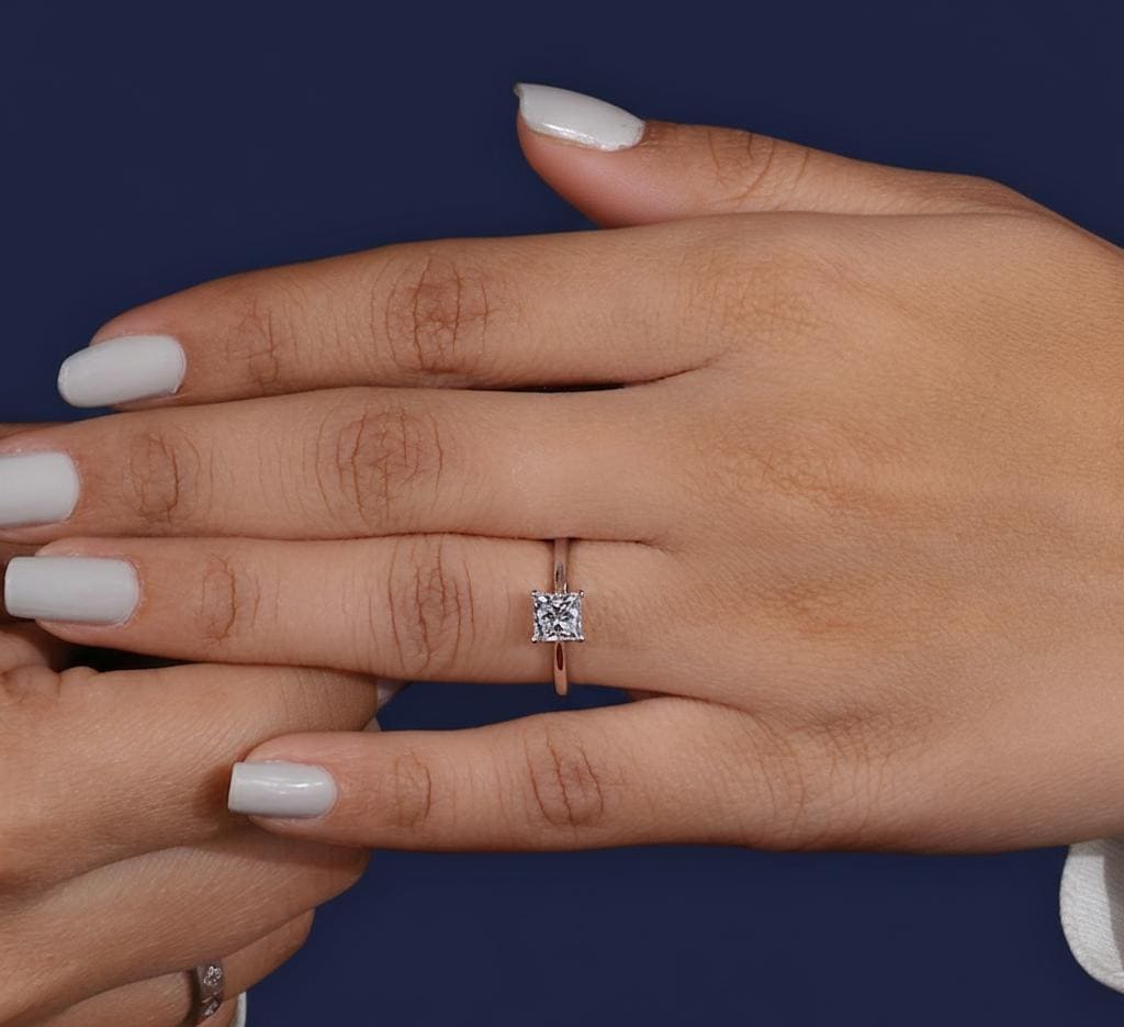 Anillo de Compromiso 1 ct Corte Princesa