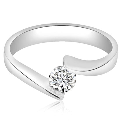 Montura Anillo de compromiso solitario con diseño twist (no incluye diamante central) - BODHANA