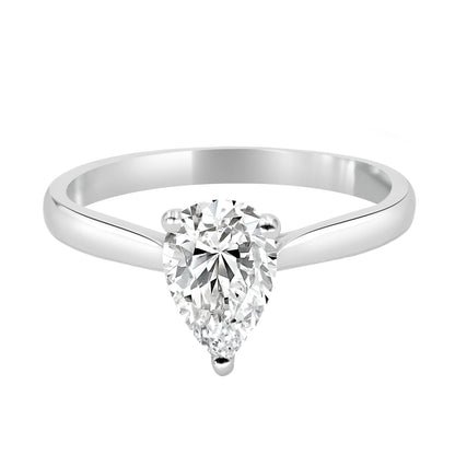 montura catedral para anillo de compromiso solitario (no incluye diamante central) - BODHANA
