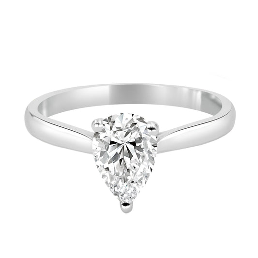 montura catedral para anillo de compromiso solitario (no incluye diamante central) - BODHANA