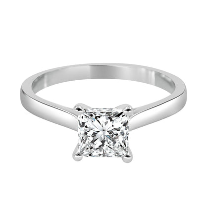 montura catedral para anillo de compromiso solitario (no incluye diamante central) - BODHANA