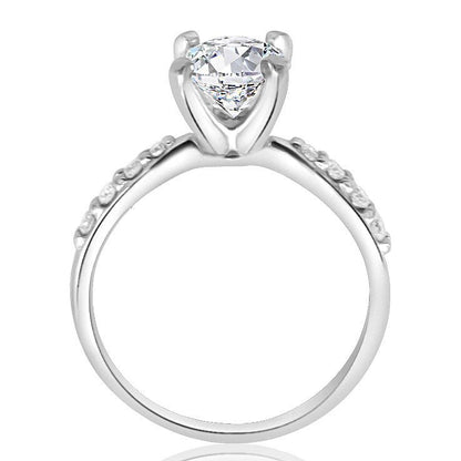 Montura pavé estilo moño para anillo de compromiso (no incluye diamante central) - BODHANA