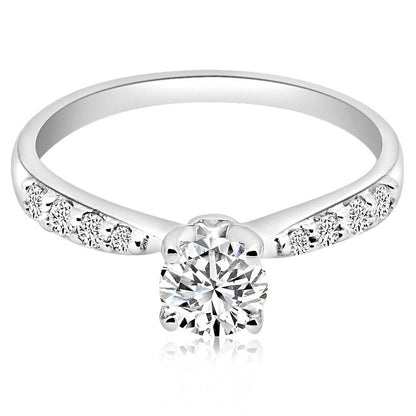 Montura pavé estilo moño para anillo de compromiso (no incluye diamante central) - BODHANA