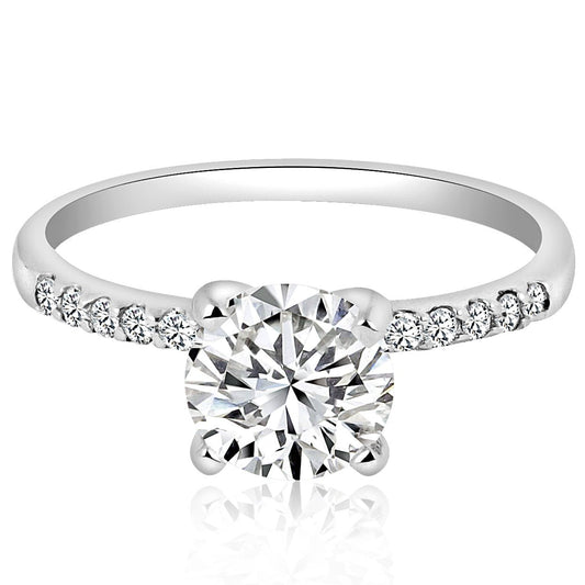 Montura pavé para anillo de compromiso (no incluye diamante central) - BODHANA