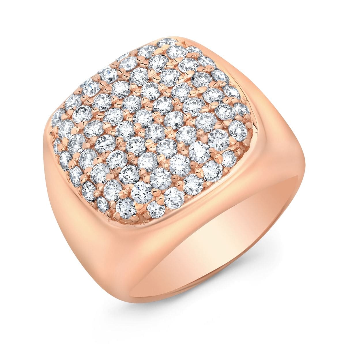 Anillo Clúster Hombre 2.00 Ct Diamantes Lab IGI Oro 14K
