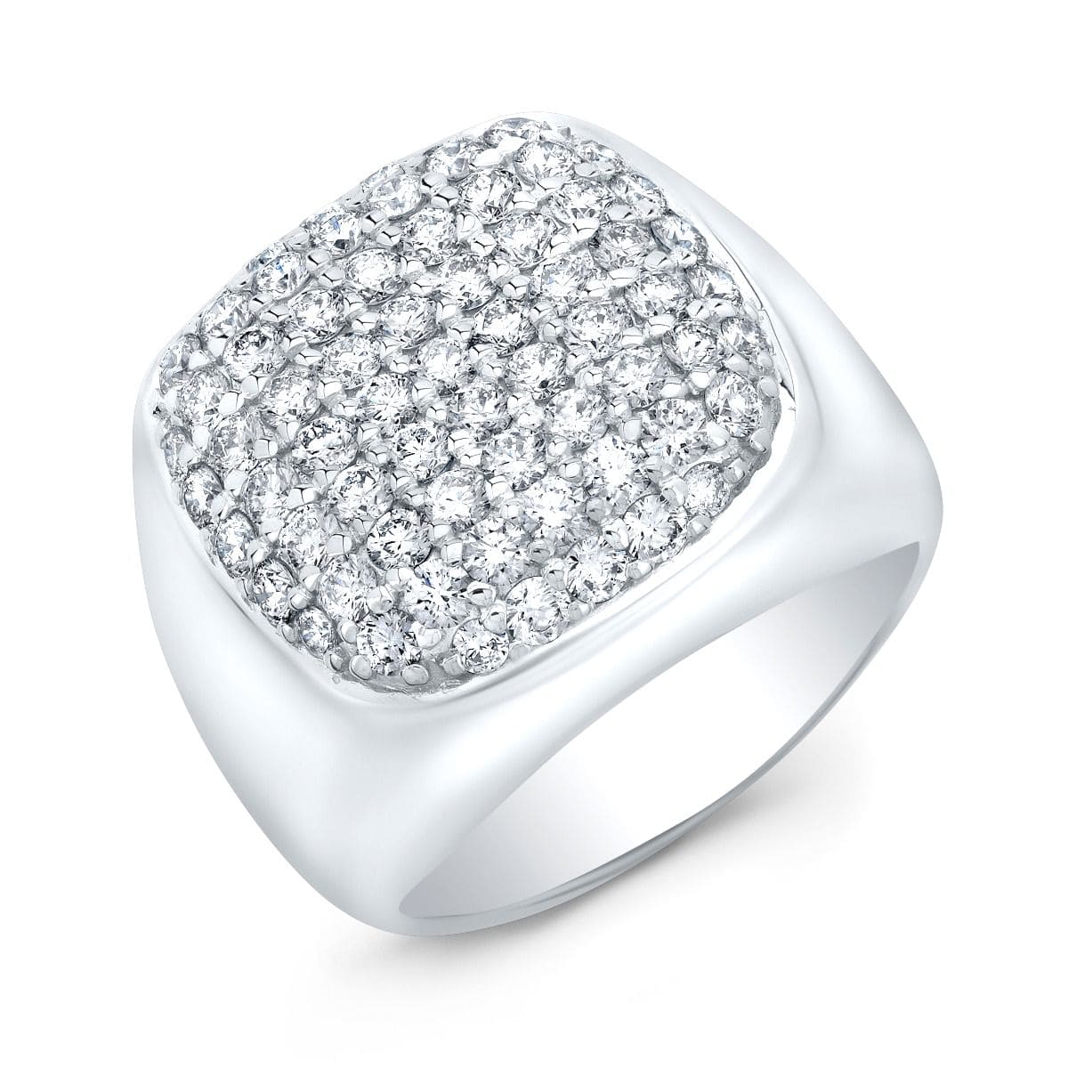 Anillo Clúster Hombre 2.00 Ct Diamantes Lab IGI Oro 14K