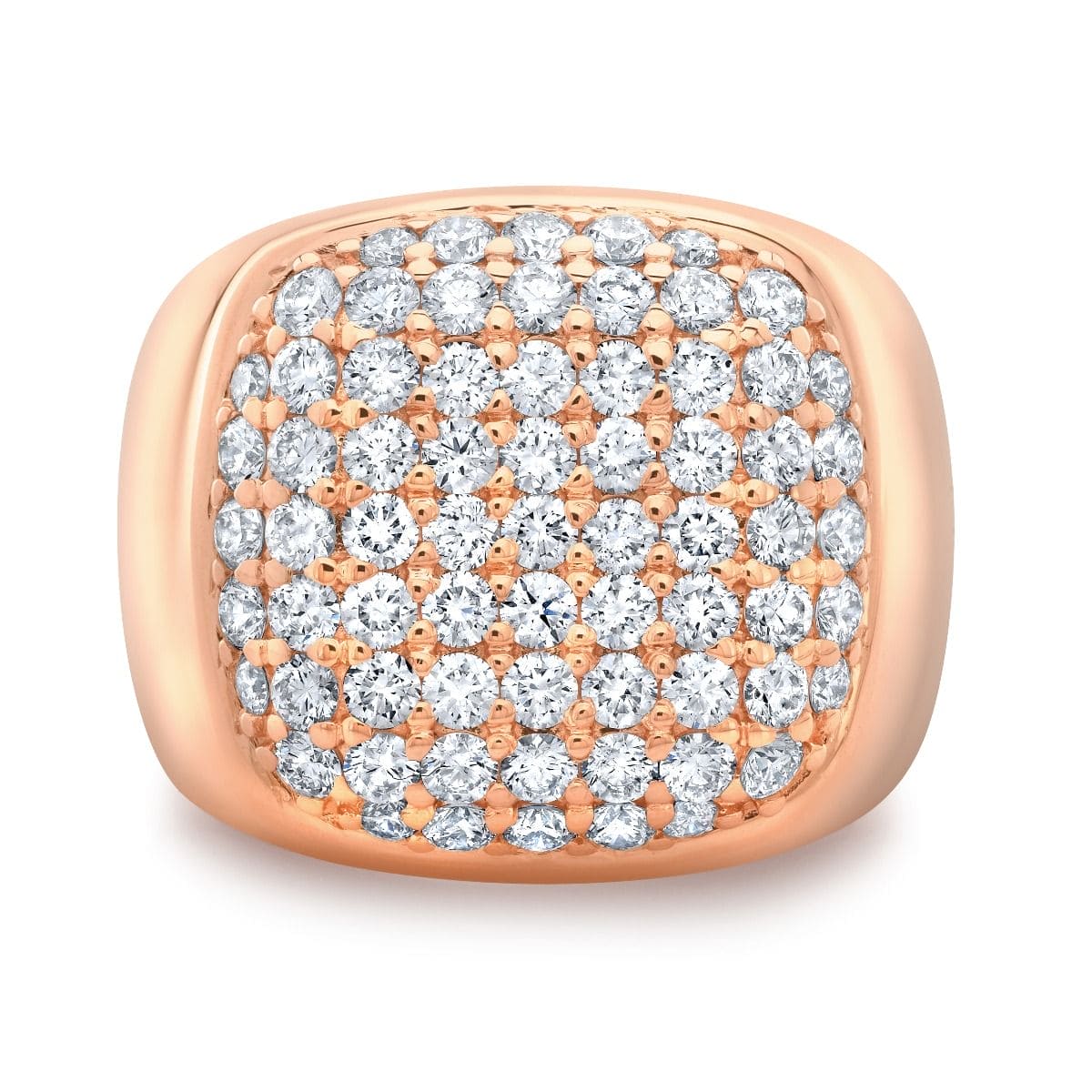 Anillo Clúster Hombre 2.00 Ct Diamantes Lab IGI Oro 14K
