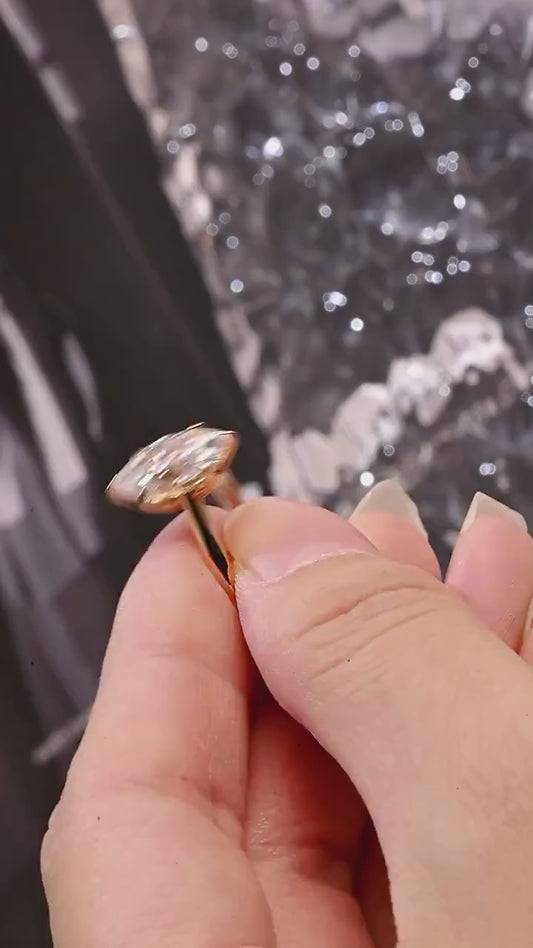 1 ct Anillo de compromiso con diamante Corte Marquise Oro de 14k