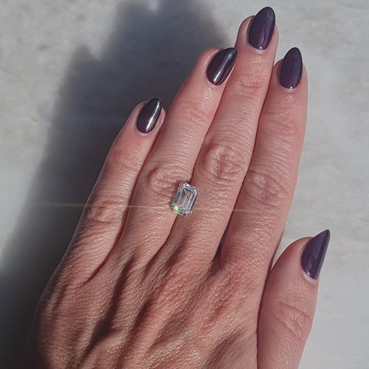 3.21 ct Diamante Lab Corte Esmeralda VS1 G