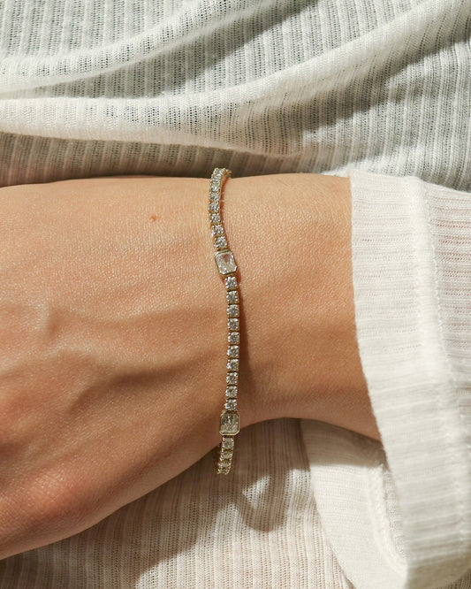 Pulsera Tenis con Diamante Radiante - BODHANA