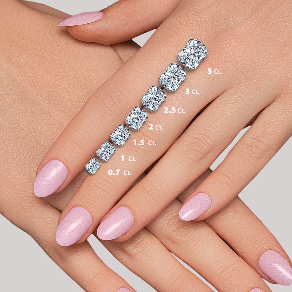 Anillo de Compromiso para Hombre con Diamante Radiante de 3.20 Quilates