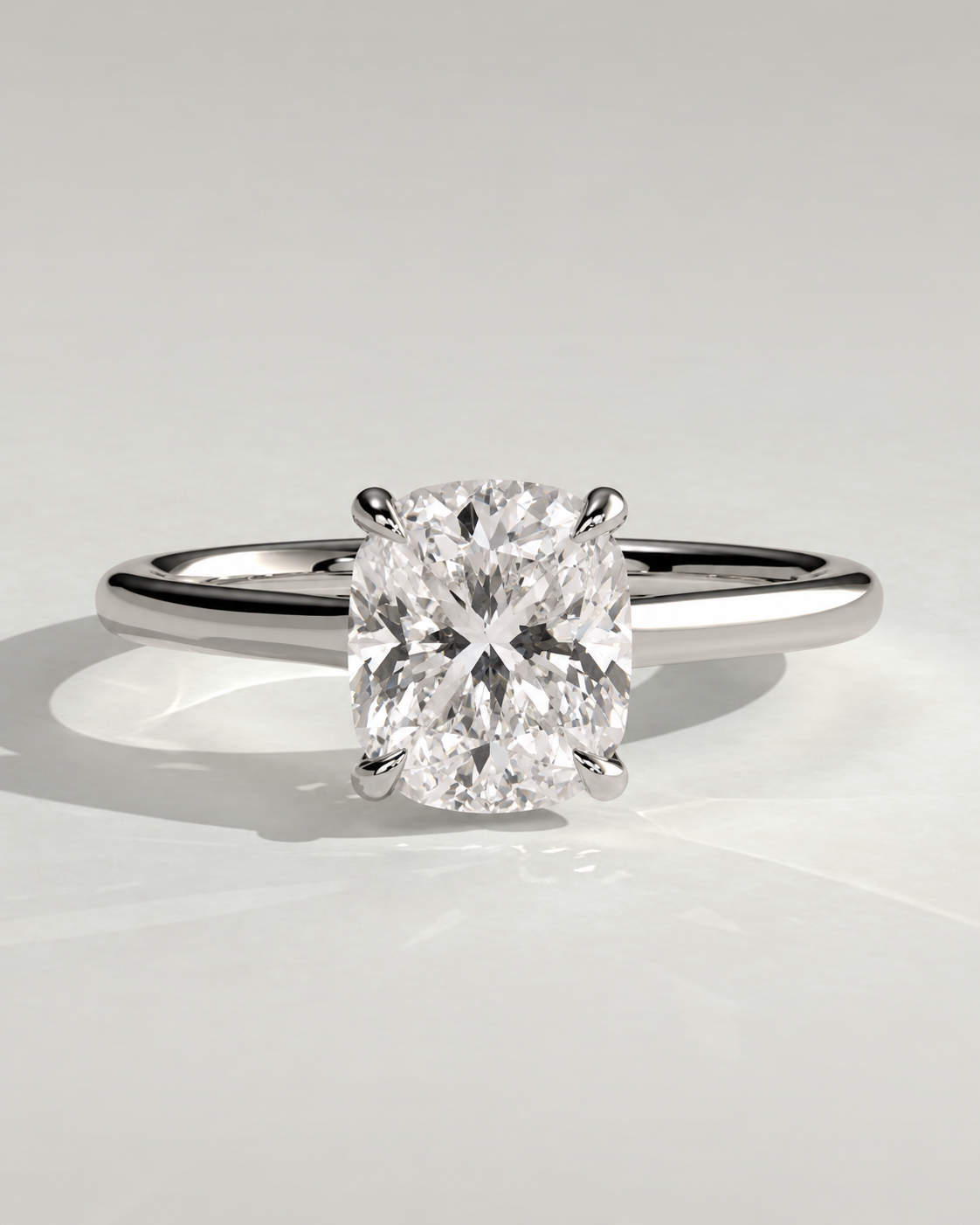 Anillo compromiso cushion 2.5ct platino pt950 talla 7 pago anticipo 67.42%