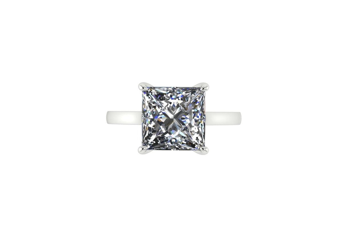 Anillo de compromiso personalizado oro blanco 14k princess 4ct talla 8 lg818615834 anticipo 70%